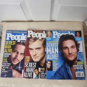 Vintage People Magazine Sexiest Man Alive Set Of 3